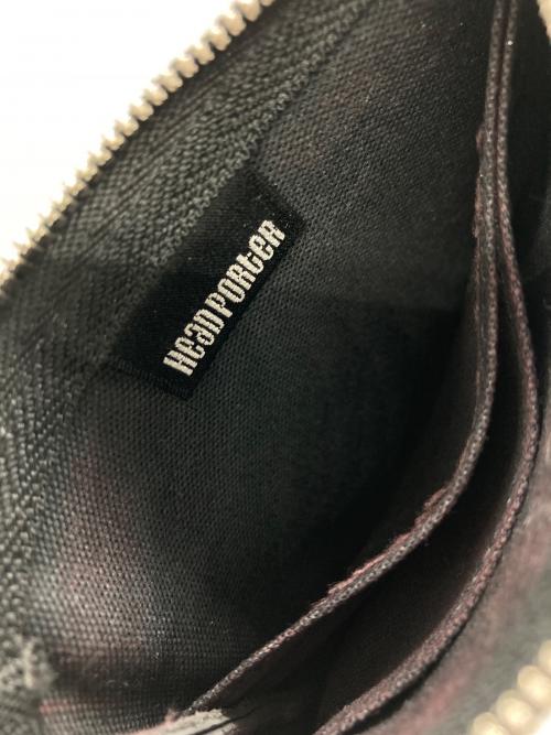 HEAD PORTER（ヘッドポーター）HEAD PORTER (ヘッドポーター) レザーコインケース ブラックの古着・服飾アイテム