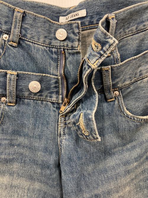 SLY JEANS（スライ ジーンズ）SLY JEANS (スライ ジーンズ) DOUBLE BELT WIDE FLARE PT ブルー サイズ:1の古着・服飾アイテム