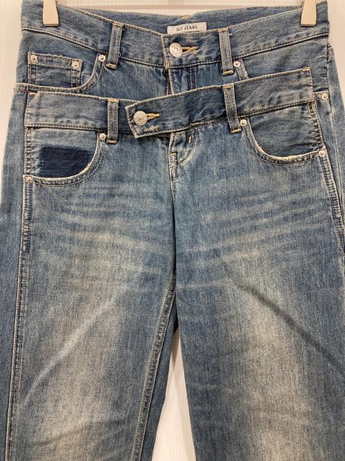 SLY JEANS（スライ ジーンズ）SLY JEANS (スライ ジーンズ) DOUBLE BELT WIDE FLARE PT ブルー サイズ:1の古着・服飾アイテム