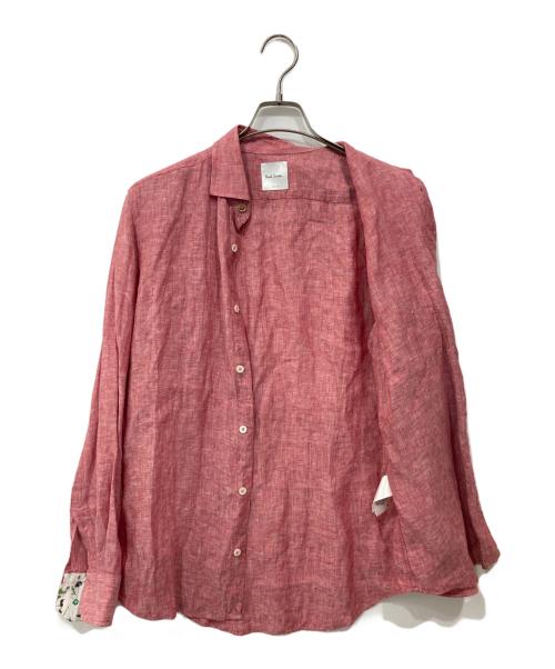PAUL SMITH（ポールスミス）PAUL SMITH (ポールスミス) リネンシャツ レッド サイズ:Mの古着・服飾アイテム