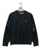 POLO RALPH LAURENポロ・ラルフローレン）の古着「クルーネックスウェット」｜ブラック