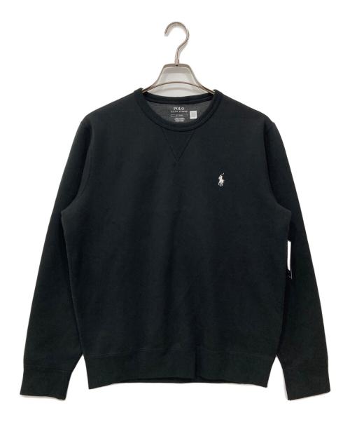 POLO RALPH LAUREN（ポロ・ラルフローレン）POLO RALPH LAUREN (ポロ・ラルフローレン) クルーネックスウェット ブラック サイズ:M 未使用品の古着・服飾アイテム