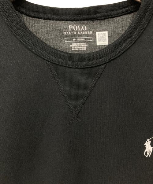 POLO RALPH LAUREN（ポロ・ラルフローレン）POLO RALPH LAUREN (ポロ・ラルフローレン) クルーネックスウェット ブラック サイズ:M 未使用品の古着・服飾アイテム