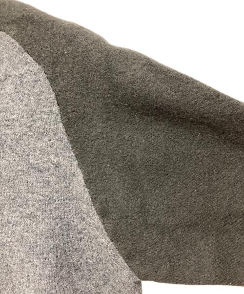 stussy（ステューシー）stussy (ステューシー) ラグランウールニット グレー×カーキ サイズ:XLの古着・服飾アイテム