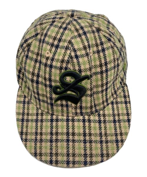 stussy（ステューシー）stussy (ステューシー) キャップ グリーン×ネイビーの古着・服飾アイテム