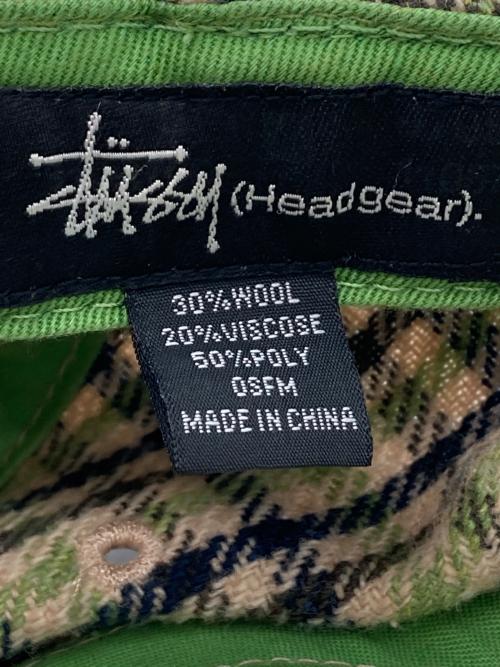 stussy（ステューシー）stussy (ステューシー) キャップ グリーン×ネイビーの古着・服飾アイテム