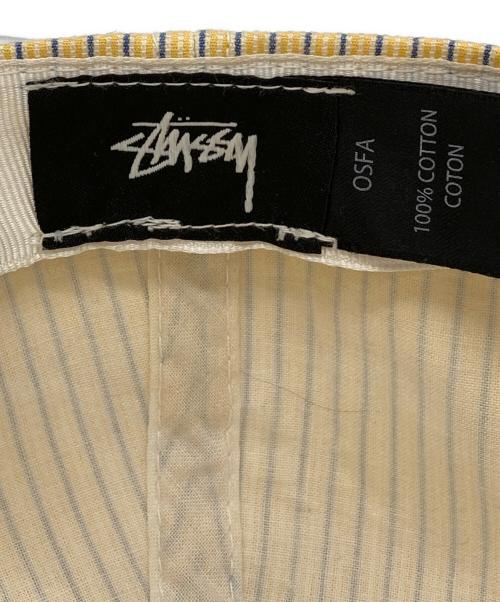 stussy（ステューシー）stussy (ステューシー) キャップ イエロー×ブルーの古着・服飾アイテム