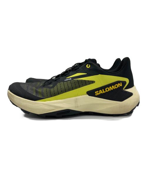 SALOMON（サロモン）SALOMON (サロモン) トレイルランニングシューズ ブラック×イエロー サイズ:26㎝の古着・服飾アイテム