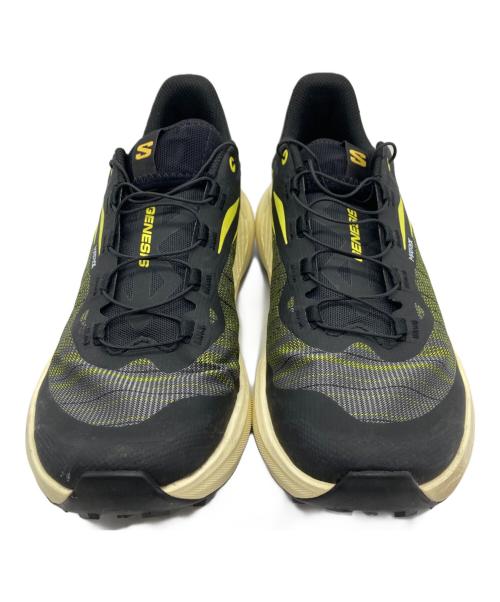 SALOMON（サロモン）SALOMON (サロモン) トレイルランニングシューズ ブラック×イエロー サイズ:26㎝の古着・服飾アイテム