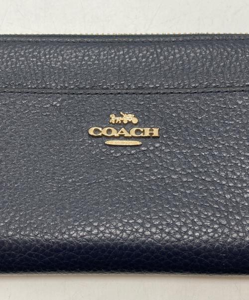 COACH（コーチ）COACH (コーチ) ラウンドジップウォレット ネイビーの古着・服飾アイテム