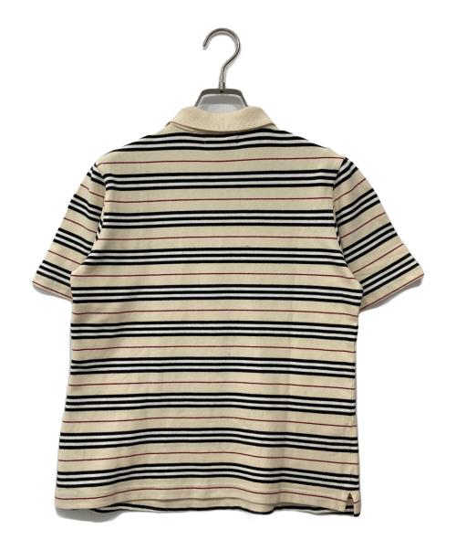 BURBERRY LONDON（バーバリーロンドン）BURBERRY LONDON (バーバリーロンドン) ボーダーポロシャツ ベージュ サイズ:Lの古着・服飾アイテム