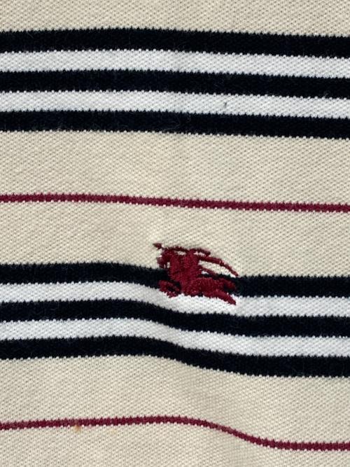 BURBERRY LONDON（バーバリーロンドン）BURBERRY LONDON (バーバリーロンドン) ボーダーポロシャツ ベージュ サイズ:Lの古着・服飾アイテム