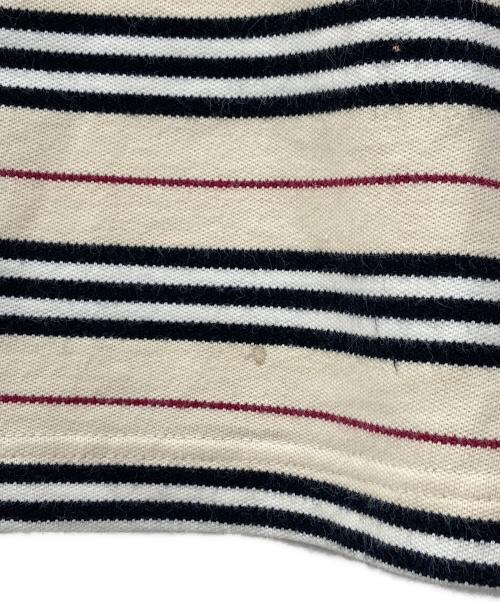 BURBERRY LONDON（バーバリーロンドン）BURBERRY LONDON (バーバリーロンドン) ボーダーポロシャツ ベージュ サイズ:Lの古着・服飾アイテム