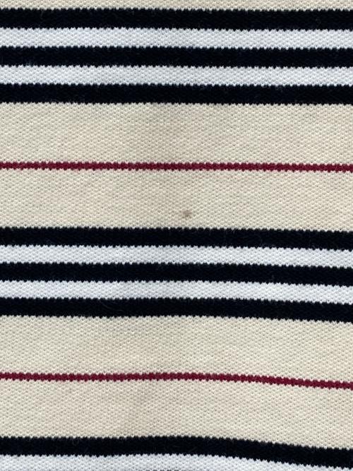 BURBERRY LONDON（バーバリーロンドン）BURBERRY LONDON (バーバリーロンドン) ボーダーポロシャツ ベージュ サイズ:Lの古着・服飾アイテム