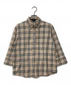 BURBERRY LONDONバーバリーロンドン）の古着「ノバチェック7分袖シャツ」｜ベージュ