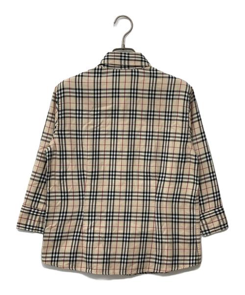 BURBERRY LONDON（バーバリーロンドン）BURBERRY LONDON (バーバリーロンドン) ノバチェック7分袖シャツ ベージュ サイズ:Lの古着・服飾アイテム