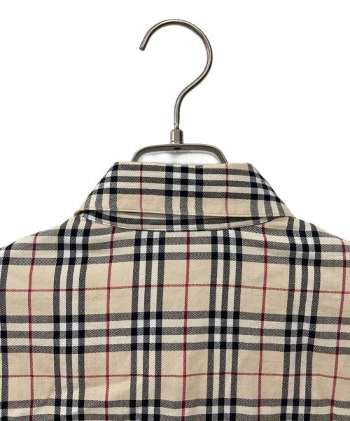 BURBERRY LONDON（バーバリーロンドン）BURBERRY LONDON (バーバリーロンドン) ノバチェック7分袖シャツ ベージュ サイズ:Lの古着・服飾アイテム