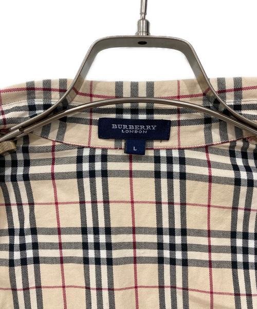 BURBERRY LONDON（バーバリーロンドン）BURBERRY LONDON (バーバリーロンドン) ノバチェック7分袖シャツ ベージュ サイズ:Lの古着・服飾アイテム