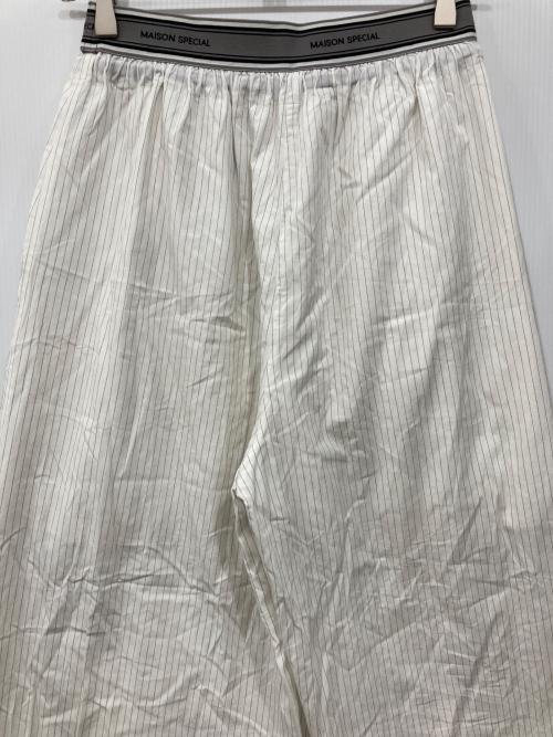 MAISON SPECIAL（メゾンスペシャル）MAISON SPECIAL (メゾンスペシャル) ジャガードゴムワイドパンツ ホワイト サイズ:38の古着・服飾アイテム