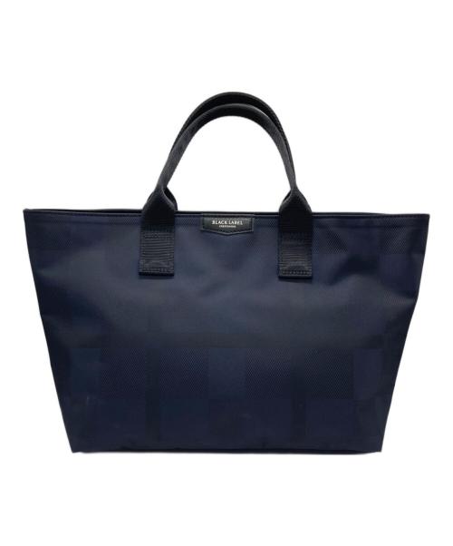 BLACK LABEL CRESTBRIDGE（ブラックレーベル クレストブリッジ）BLACK LABEL CRESTBRIDGE (ブラックレーベル クレストブリッジ) シャドーチェックランチトートバッグ ネイビーの古着・服飾アイテム