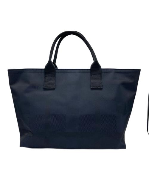 BLACK LABEL CRESTBRIDGE（ブラックレーベル クレストブリッジ）BLACK LABEL CRESTBRIDGE (ブラックレーベル クレストブリッジ) シャドーチェックランチトートバッグ ネイビーの古着・服飾アイテム