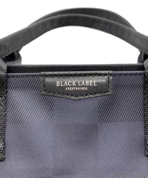 BLACK LABEL CRESTBRIDGE（ブラックレーベル クレストブリッジ）BLACK LABEL CRESTBRIDGE (ブラックレーベル クレストブリッジ) シャドーチェックランチトートバッグ ネイビーの古着・服飾アイテム
