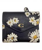 COACHコーチ）の古着「ウィン スモール ウォレット」｜ブラック×ホワイト