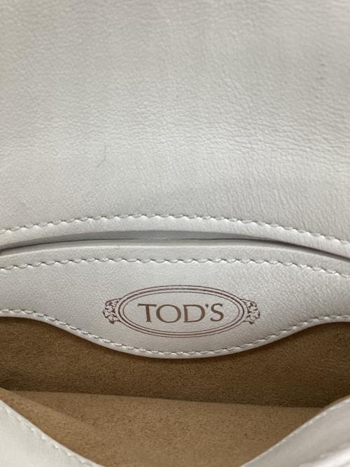 TOD'S（トッズ）TOD'S (トッズ) ダブルTリング タッセルショルダーバッグ ホワイトの古着・服飾アイテム