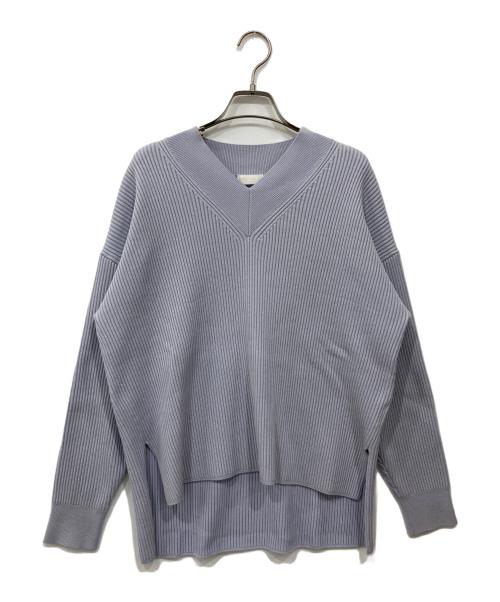 BALLSEY（ボールジィ）BALLSEY (ボールジィ) リンクスリブライト Vネックプルオーバー ブルー サイズ:Sの古着・服飾アイテム
