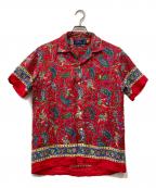 POLO RALPH LAURENポロ・ラルフローレン）の古着「ペイズリー柄 オープンカラーシャツ」｜レッド