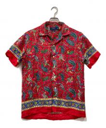 POLO RALPH LAUREN（ポロ・ラルフローレン）の古着「ペイズリー柄 オープンカラーシャツ」｜レッド