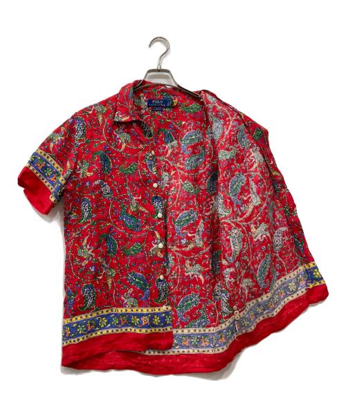 POLO RALPH LAUREN（ポロ・ラルフローレン）POLO RALPH LAUREN (ポロ・ラルフローレン) ペイズリー柄 オープンカラーシャツ レッド サイズ:Sの古着・服飾アイテム
