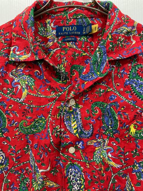 POLO RALPH LAUREN（ポロ・ラルフローレン）POLO RALPH LAUREN (ポロ・ラルフローレン) ペイズリー柄 オープンカラーシャツ レッド サイズ:Sの古着・服飾アイテム