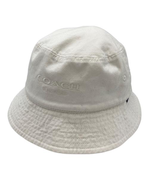 COACH（コーチ）COACH (コーチ) デニム バケット ハット アイボリー サイズ:M/Lの古着・服飾アイテム