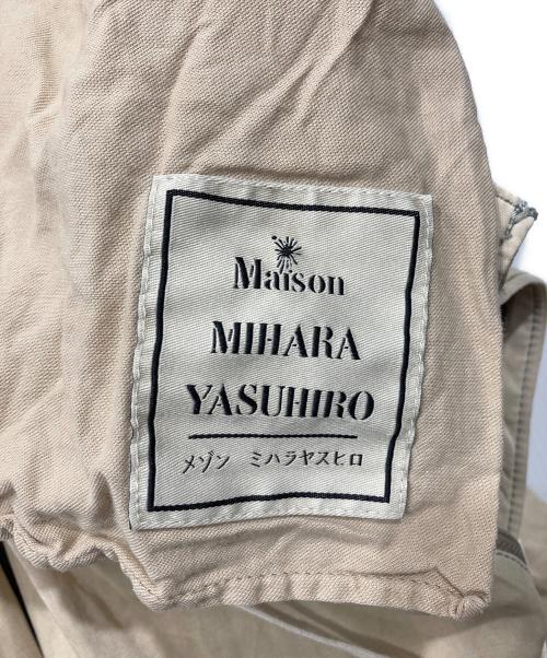 Maison MIHARA YASUHIRO（メゾン ミハラ ヤスヒロ）Maison MIHARA YASUHIRO (メゾン ミハラ ヤスヒロ) サテンカーゴパンツ ベージュ サイズ:38の古着・服飾アイテム