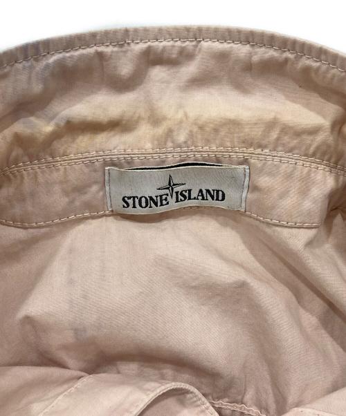 STONE ISLAND（ストーンアイランド）STONE ISLAND (ストーンアイランド) ガーメントダイコットンワークシャツ ピンク サイズ:Mの古着・服飾アイテム