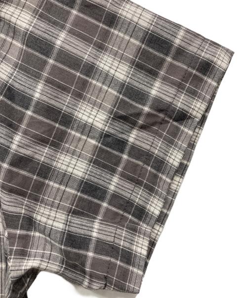 Abuku（アブク）Abuku (アブク) アソーテッドチェックウエスタンシャツ グレー×ホワイト サイズ:Lの古着・服飾アイテム