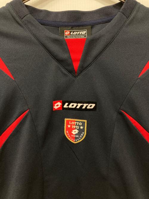 LOTTO（ロット）LOTTO (ロット) ゲームシャツ ネイビー×レッド サイズ:Mの古着・服飾アイテム