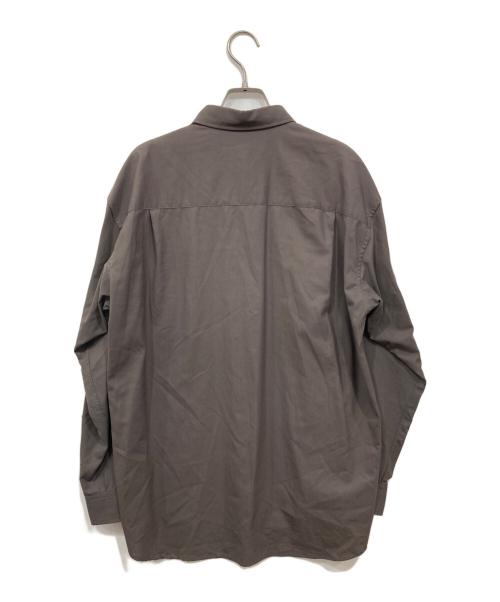 cornier（コルニエ）Cornier (コルニエ) Super160's ウールライトミルドシャツ ブラウン サイズ:Mの古着・服飾アイテム