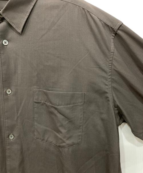 cornier（コルニエ）Cornier (コルニエ) Super160's ウールライトミルドシャツ ブラウン サイズ:Mの古着・服飾アイテム