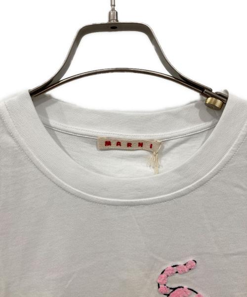 MARNI（マルニ）MARNI (マルニ) アニマルアルファベットロゴTシャツ ホワイト サイズ:38の古着・服飾アイテム