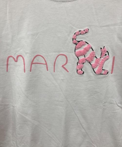 MARNI（マルニ）MARNI (マルニ) アニマルアルファベットロゴTシャツ ホワイト サイズ:38の古着・服飾アイテム