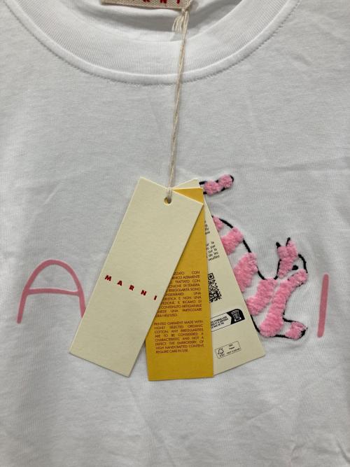 MARNI（マルニ）MARNI (マルニ) アニマルアルファベットロゴTシャツ ホワイト サイズ:38の古着・服飾アイテム