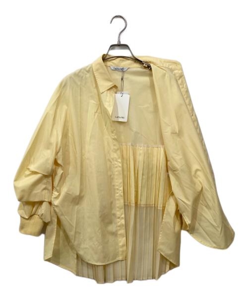 Lallia Mu（ラリア ムー）Lallia Mu (ラリア ムー) バックプリーツシャツ イエロー サイズ:38の古着・服飾アイテム