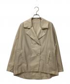 Gabardine K.Tギャバシンケーティー）の古着「ストレッチタフタ ピージャケット」｜ベージュ