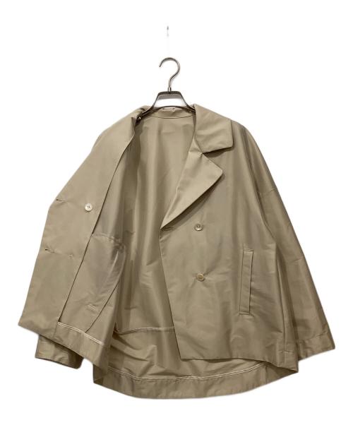 Gabardine K.T（ギャバシンケーティー）Gabardine K.T (ギャバシンケーティー) ストレッチタフタ ピージャケット ベージュ サイズ:9の古着・服飾アイテム