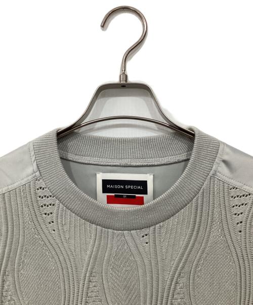 MAISON SPECIAL（メゾンスペシャル）MAISON SPECIAL (メゾンスペシャル) 切替Tシャツ グレー サイズ:01の古着・服飾アイテム