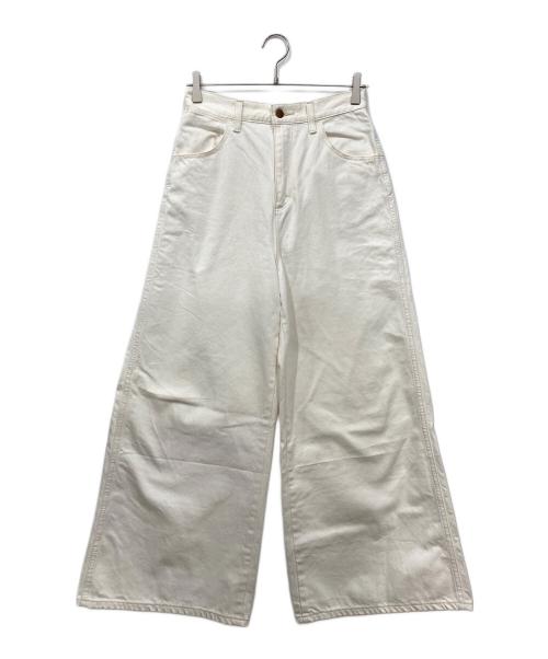 Wrangler（ラングラー）Wrangler (ラングラー) ワイドジーンズ ホワイト サイズ:Sの古着・服飾アイテム