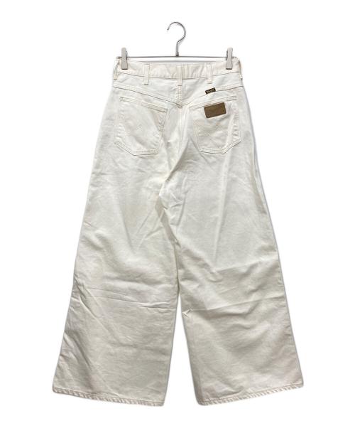 Wrangler（ラングラー）Wrangler (ラングラー) ワイドジーンズ ホワイト サイズ:Sの古着・服飾アイテム