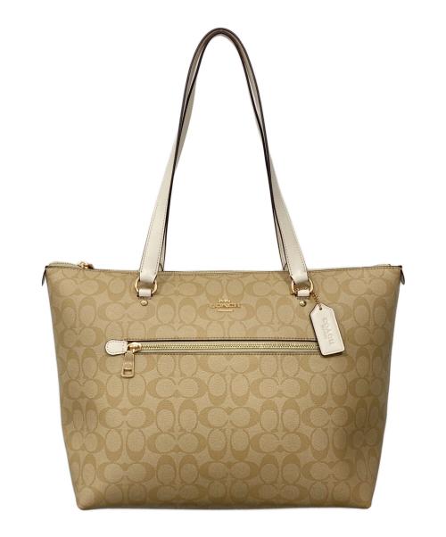 COACH（コーチ）COACH (コーチ) シグネチャー ギャラリー トート ベージュの古着・服飾アイテム